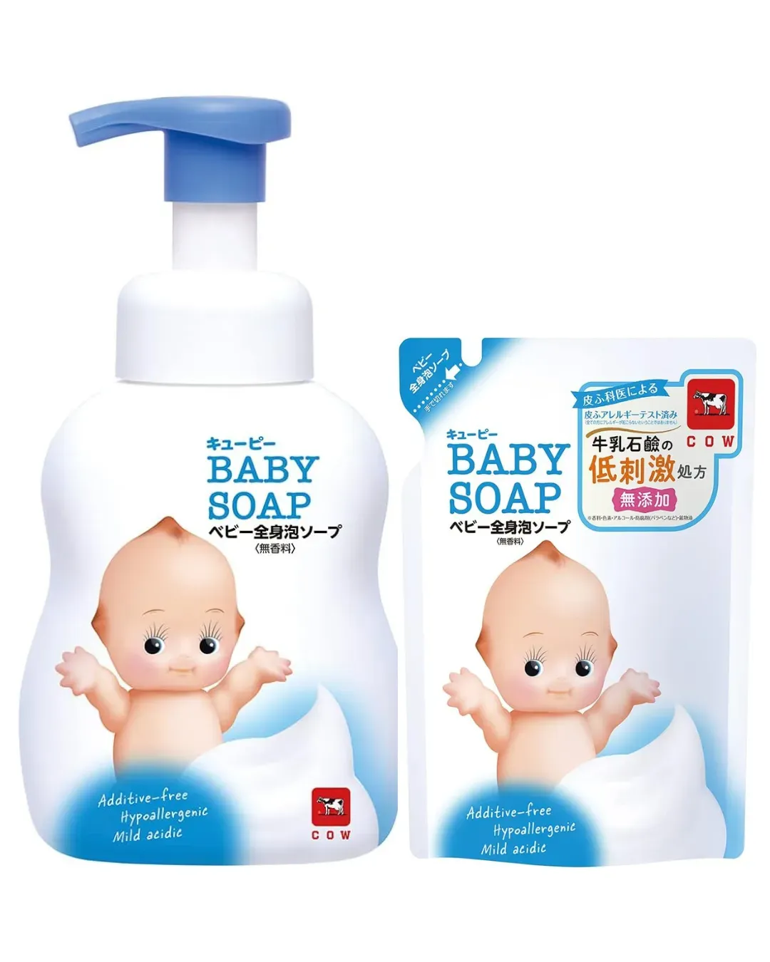Kewpie Baby Body Soap, 400ml + Refill, 340ml